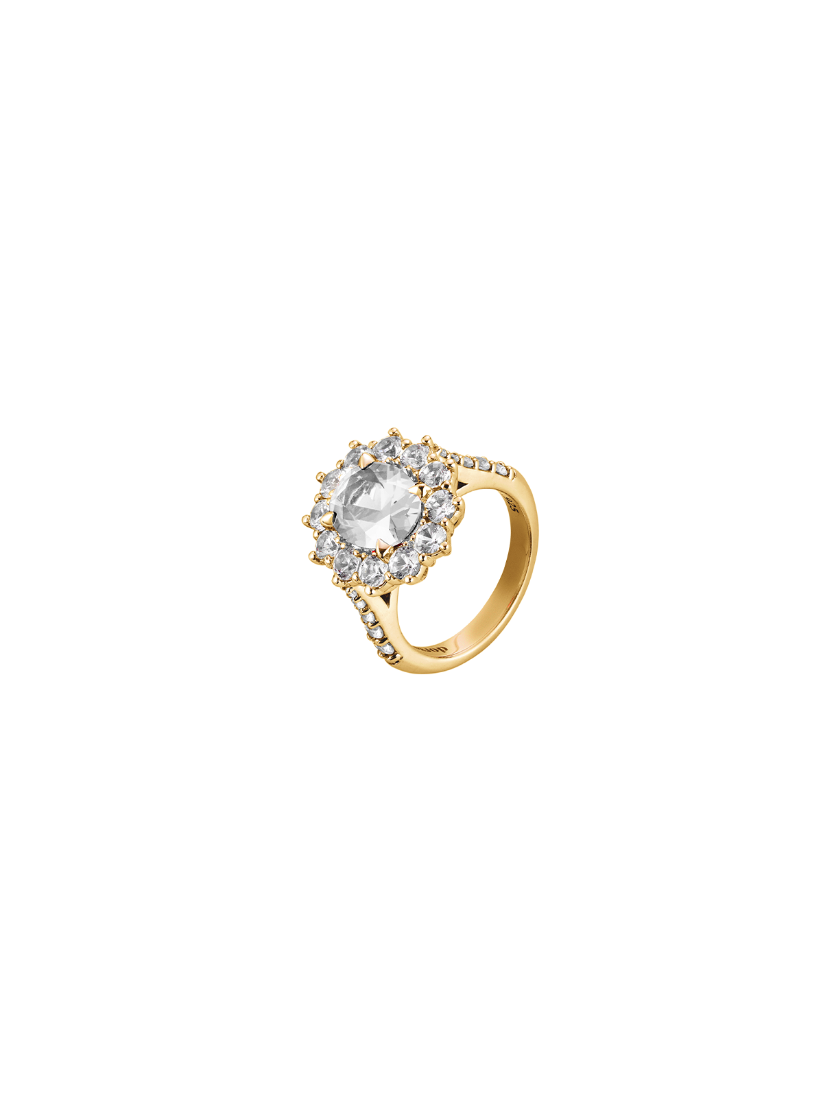 PETITE SPENCER, LAB WHITE SAPPHIRE RING, GOLD