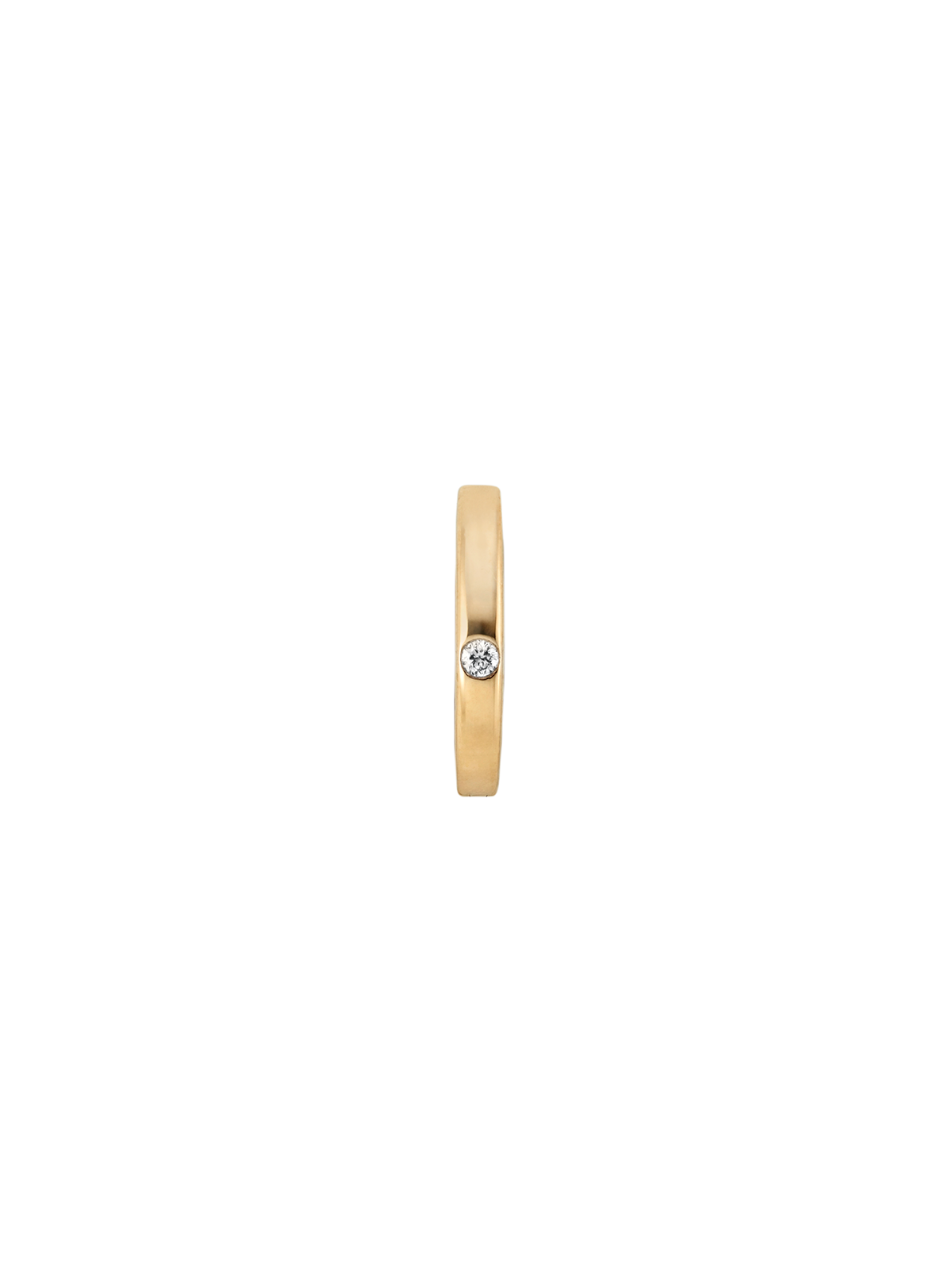 PLAIN HUGGIE EARRING, GOLD