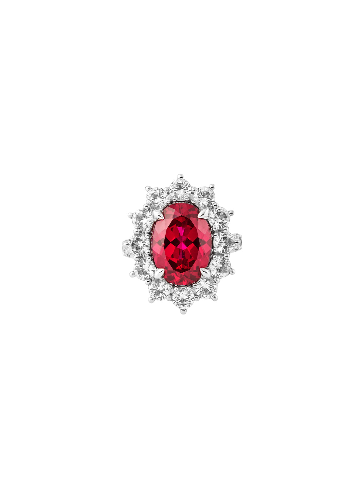 SPENCER, LAB RED SAPPHIRE RING, SILVER