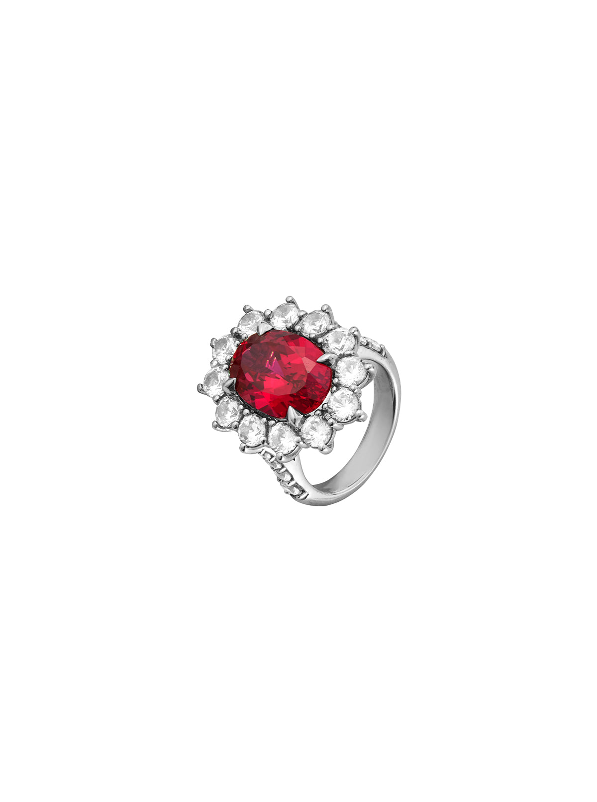 SPENCER, LAB RED SAPPHIRE RING, SILVER