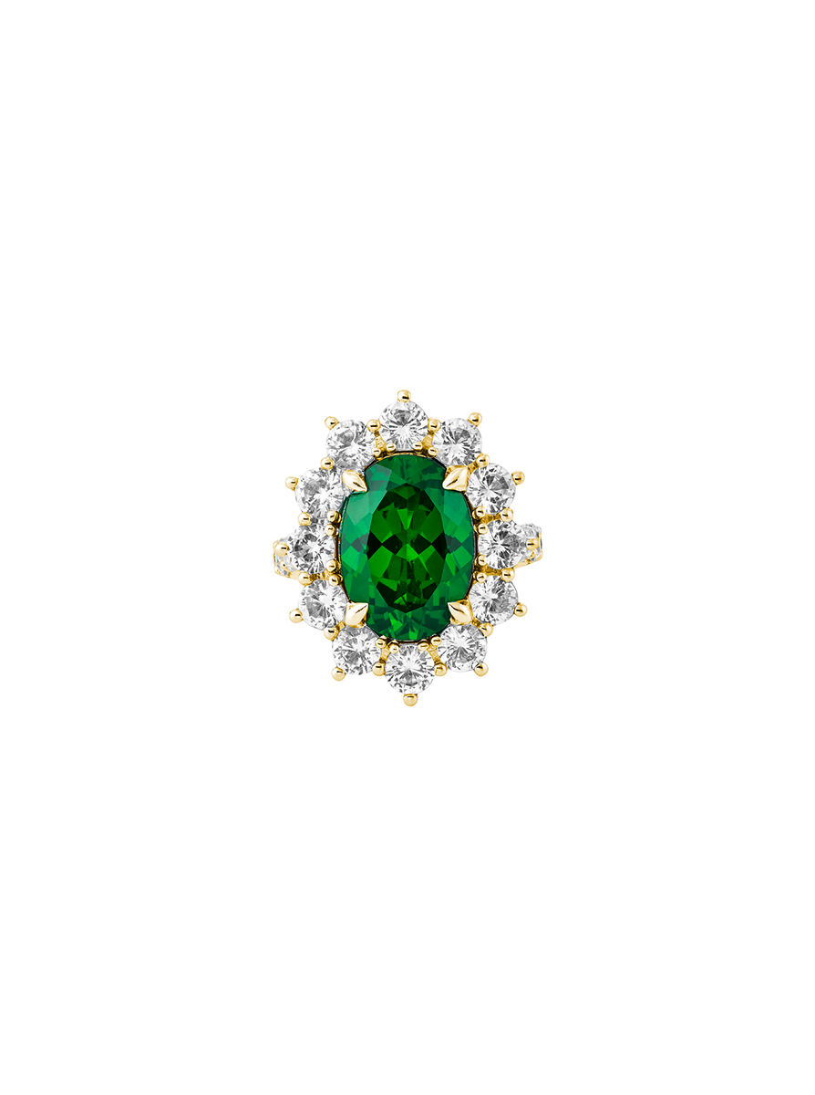 SPENCER, LAB EMERALD RING, GOLD