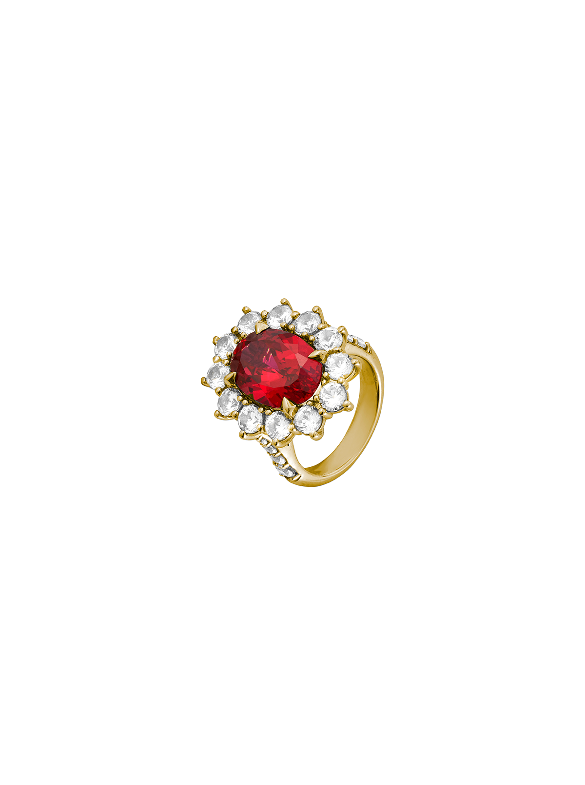 SPENCER, LAB RED SAPPHIRE RING, GOLD