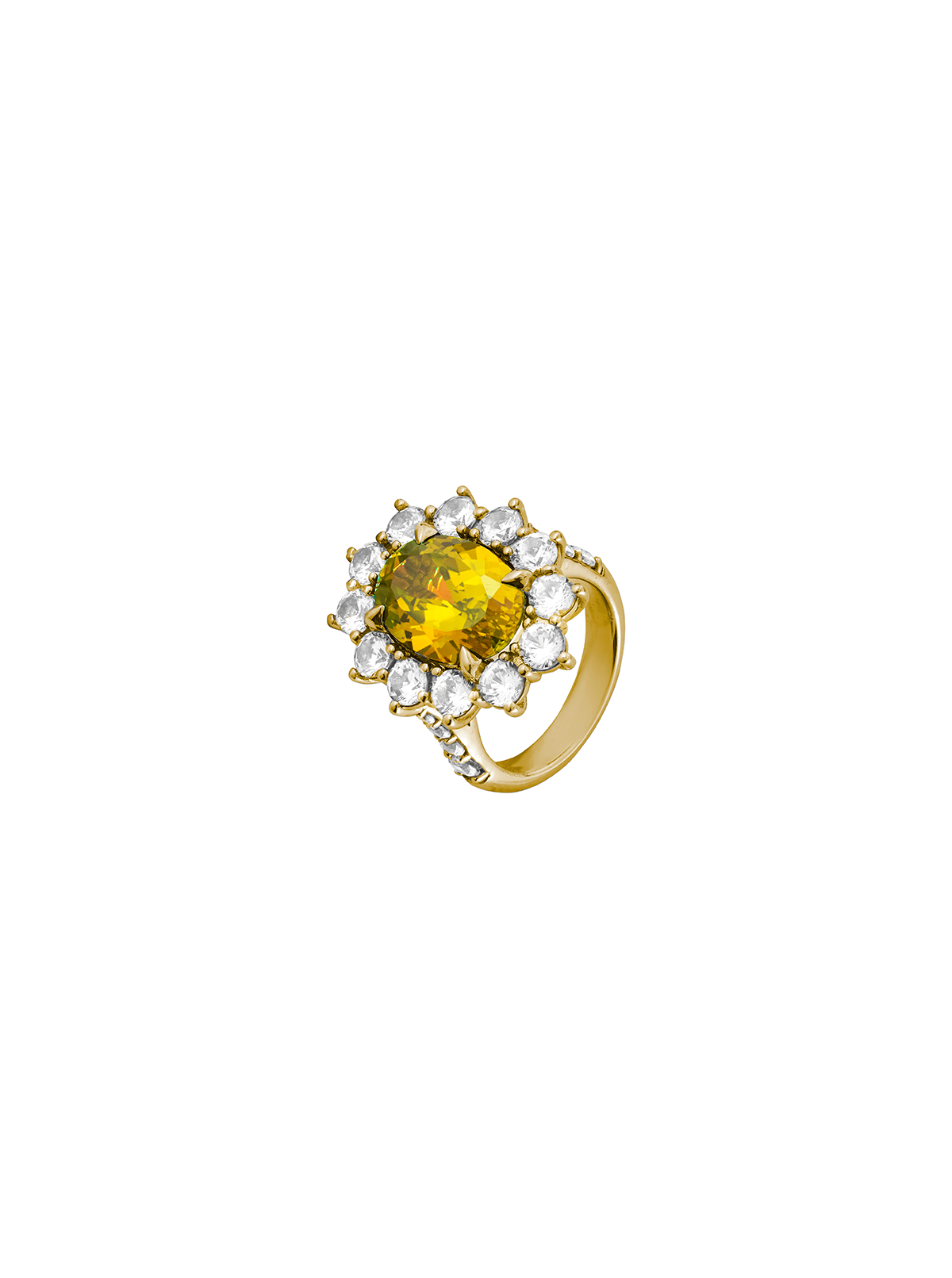 SPENCER, LAB YELLOW SAPPHIRE RING, GOLD