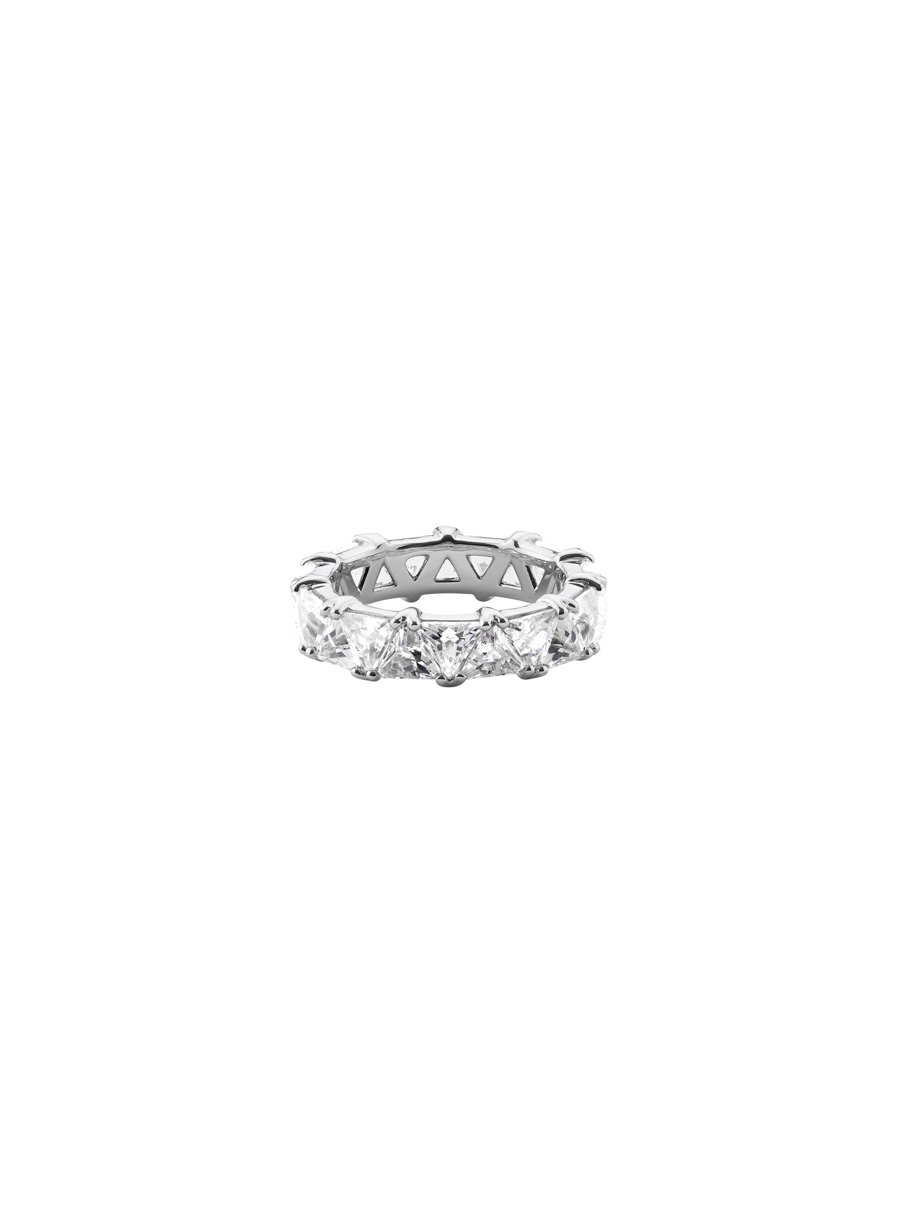 THEODORA DOUBLE TRILLION RING, SILVER