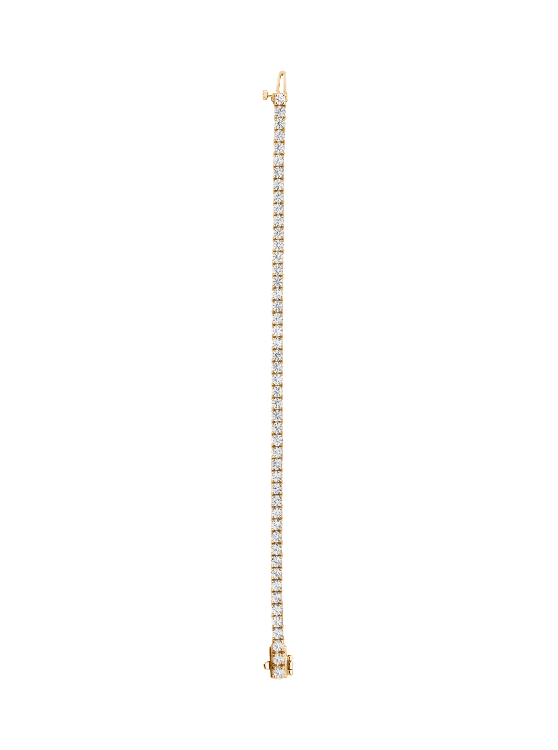 14K YELLOW GOLD KATE 3MM ROUND CUT, LAB DIAMOND RIVIÈRE BRACELET