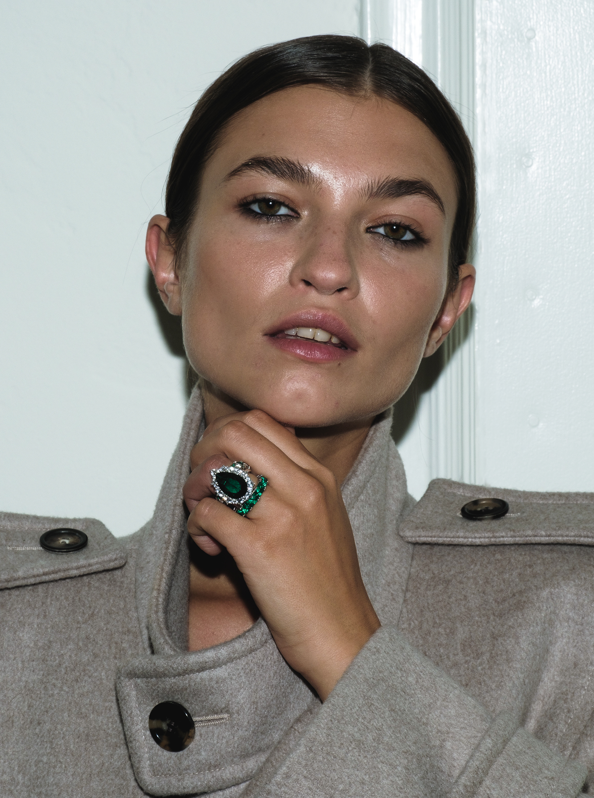 BARTLETT, LAB EMERALD RING, SILVER