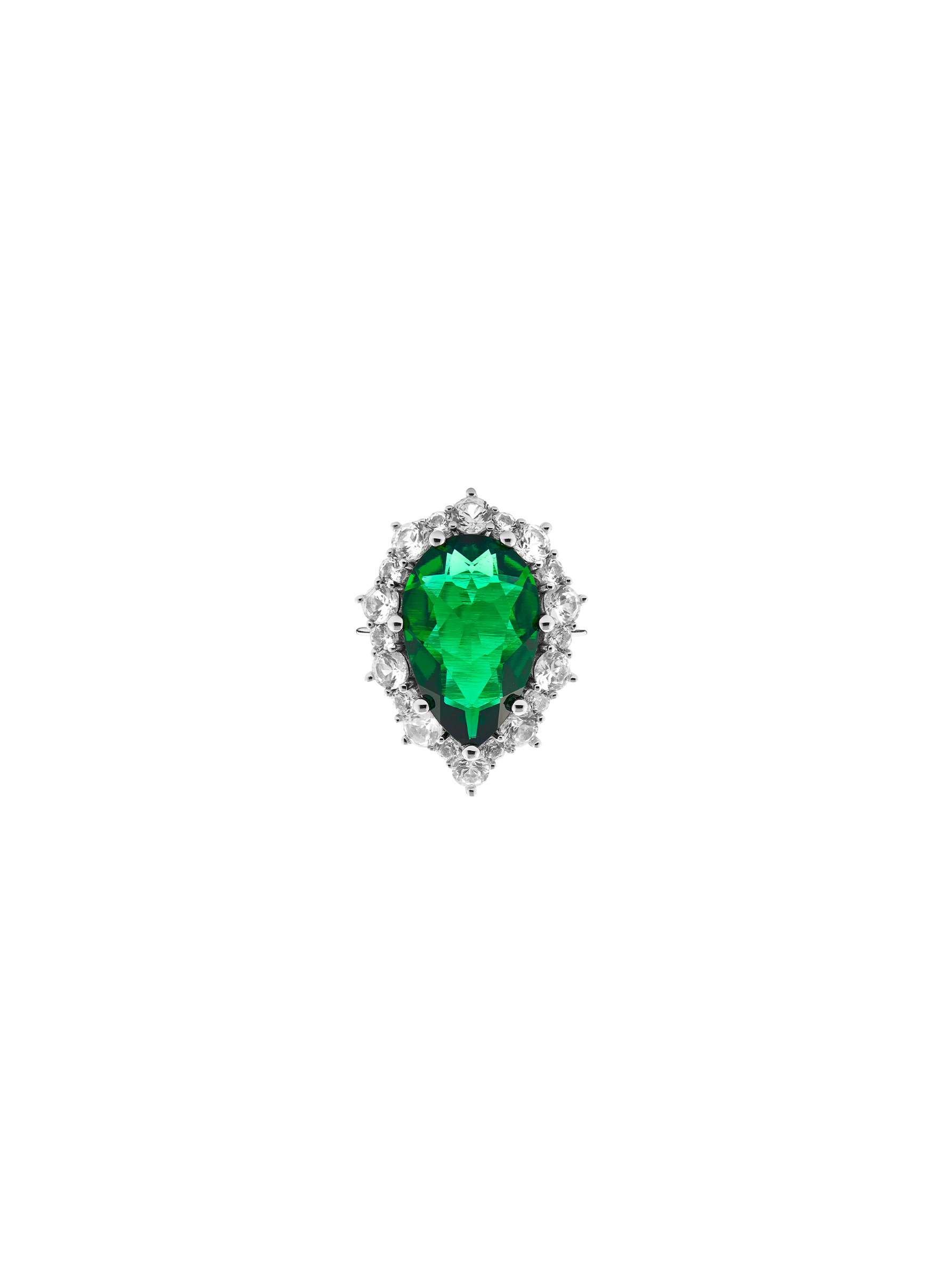 BARTLETT, LAB EMERALD RING, SILVER