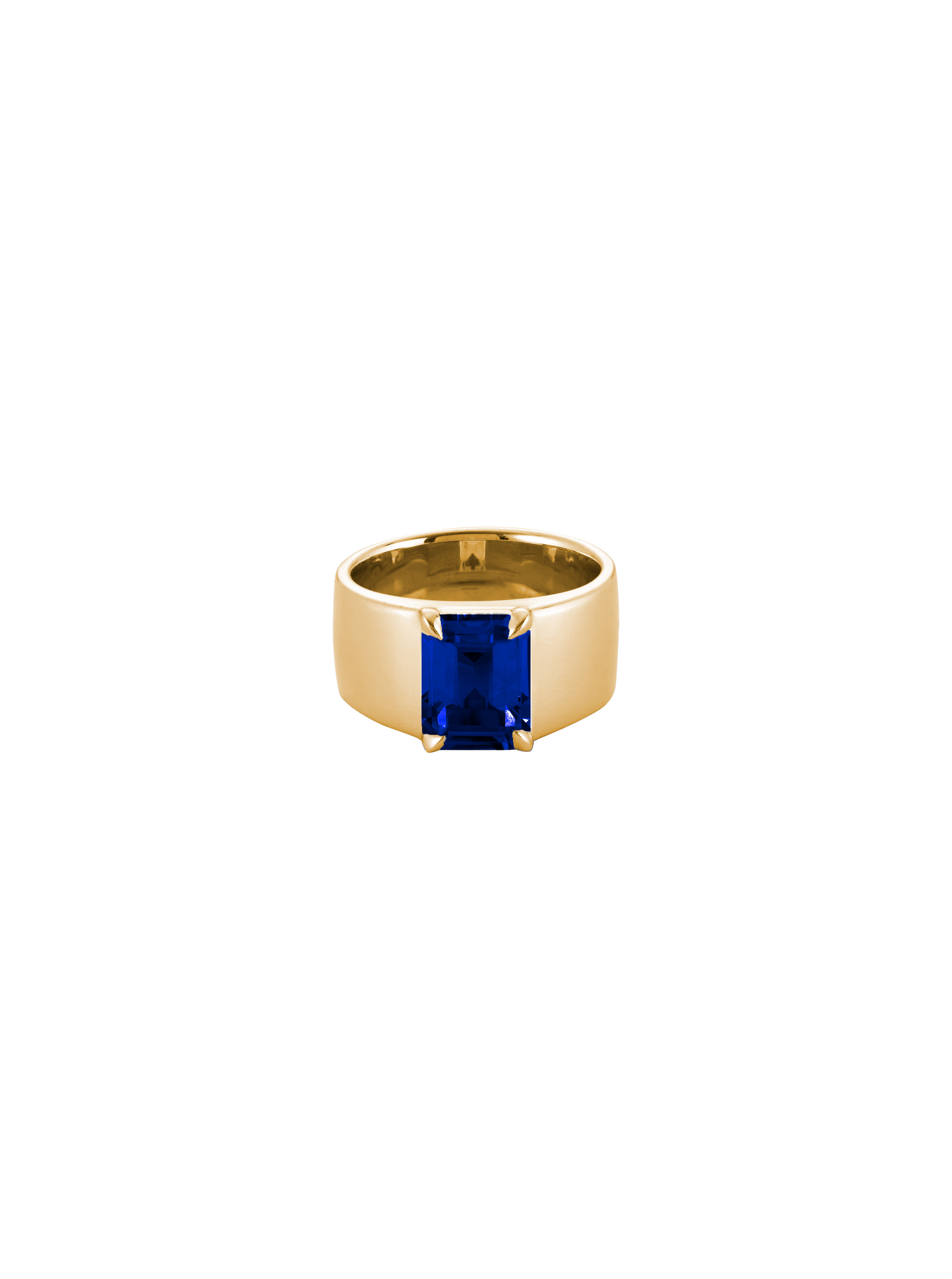 DAMIAN LAB BLUE SAPPHIRE CIGAR BAND, GOLD