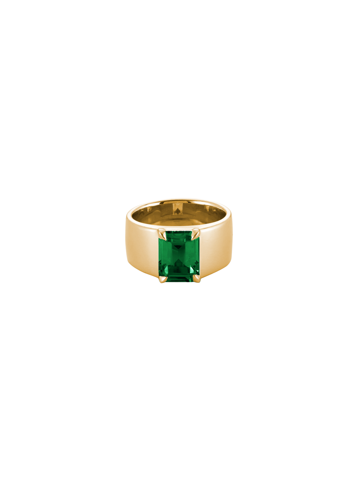 DAMIAN LAB EMERALD CIGAR BAND, GOLD