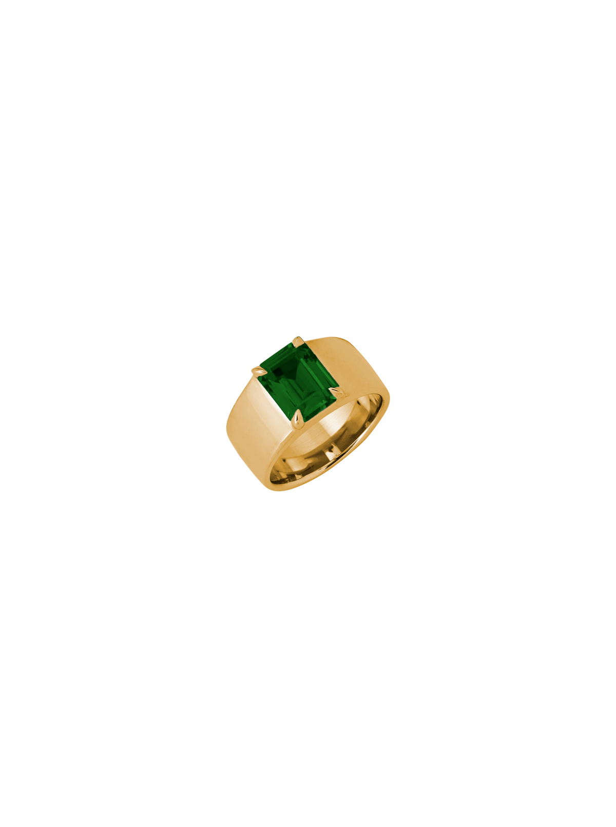 DAMIAN LAB EMERALD CIGAR BAND, GOLD