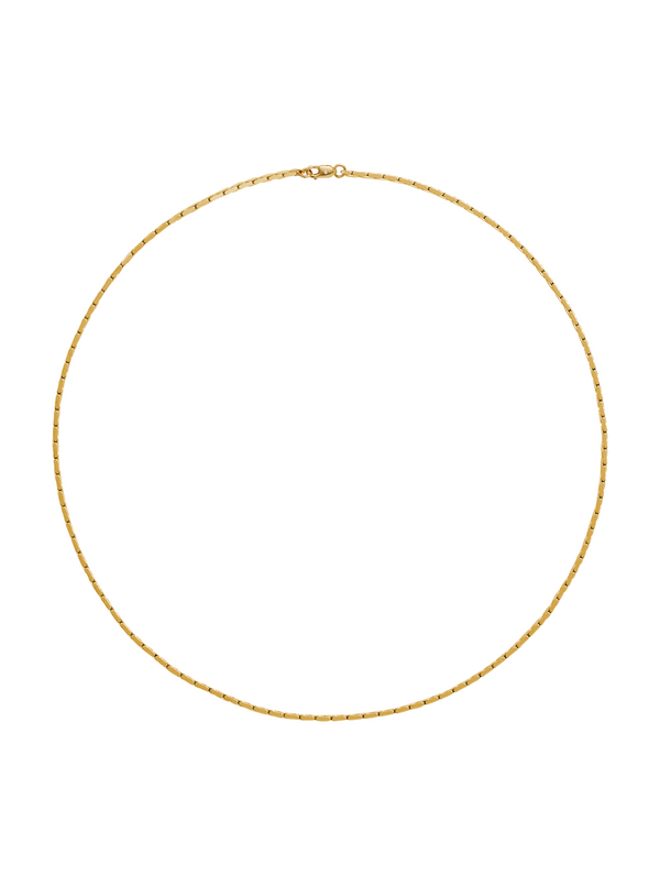 LINNEA, LAB DIAMOND GOLD SNAKE CHAIN NECKLACE