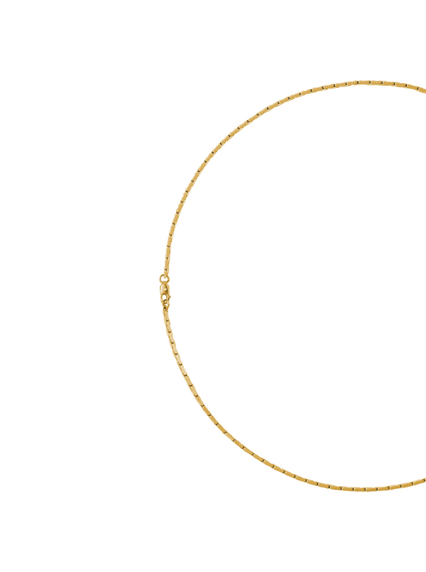 LINNEA, LAB DIAMOND GOLD SNAKE CHAIN NECKLACE