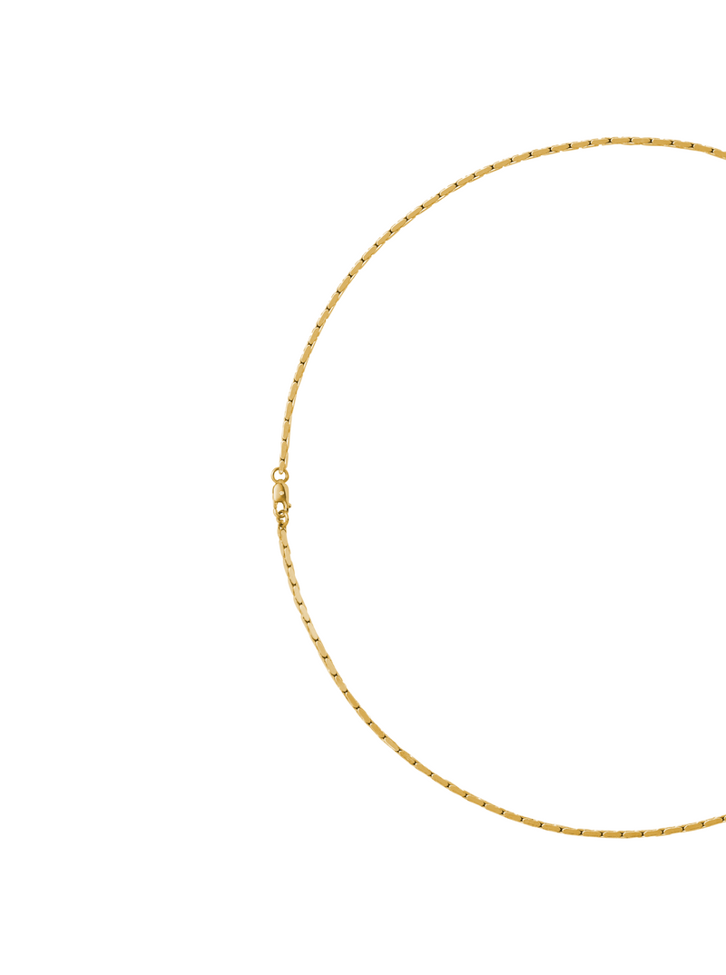 LINNEA, LAB DIAMOND GOLD SNAKE CHAIN NECKLACE