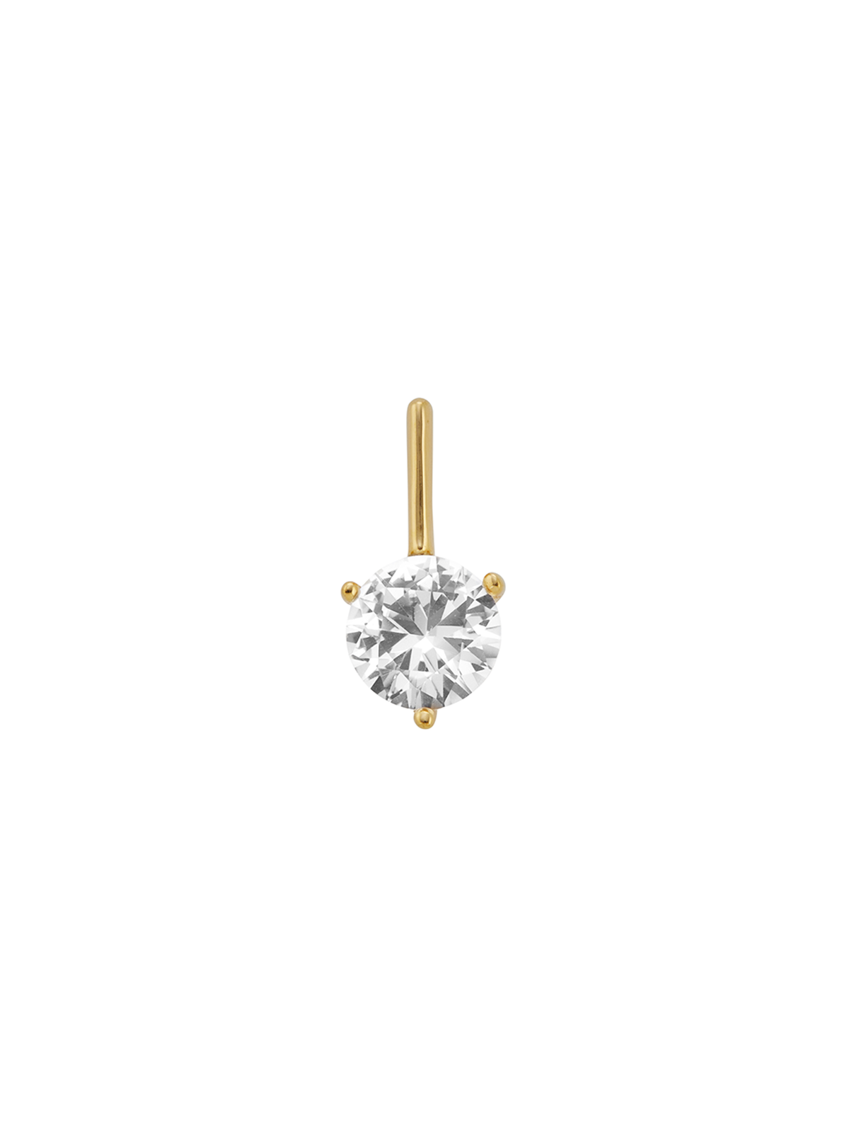 HENDRY, WHITE SAPPHIRE BAR STUD, GOLD