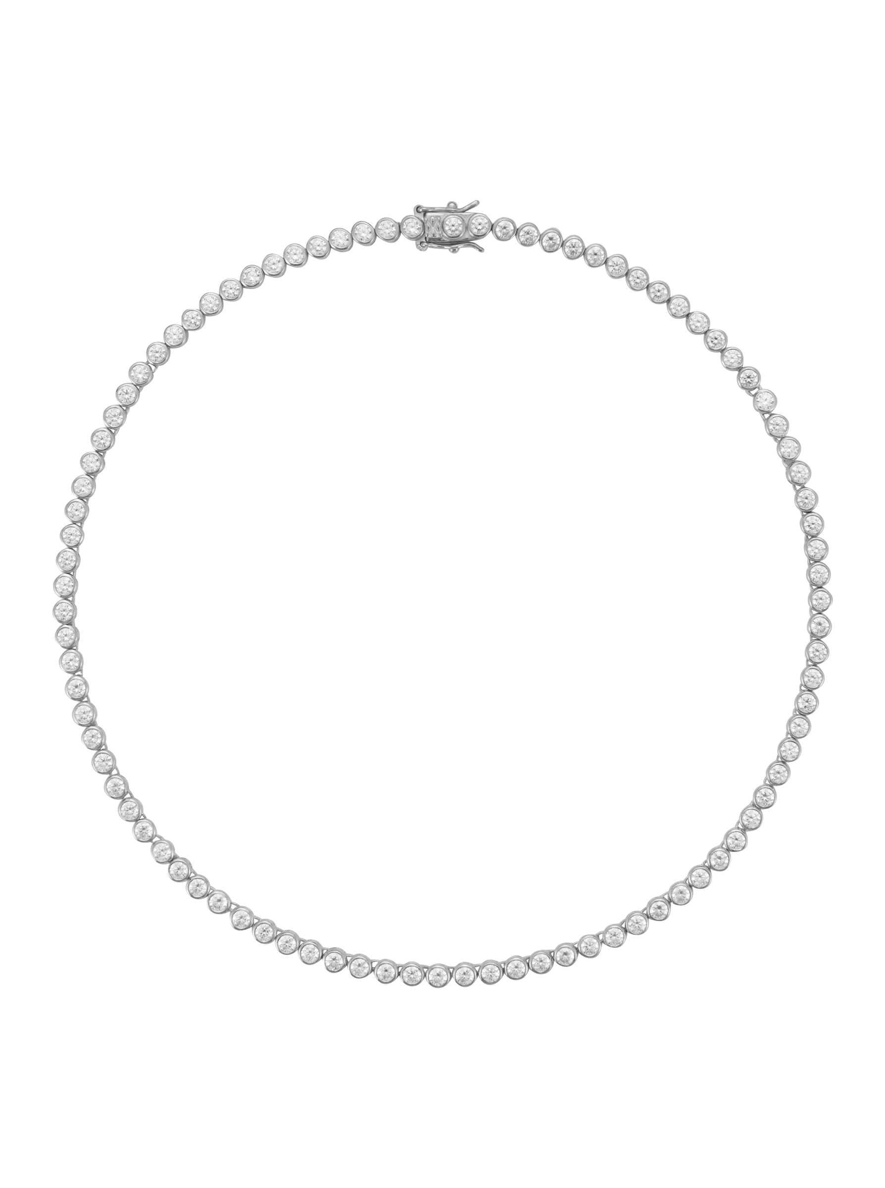 JAMES BEZEL, 3MM LAB WHITE SAPPHIRE SILVER RIVIÈRE NECKLACE