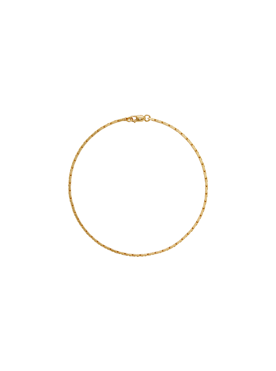 LINNEA, LAB DIAMOND GOLD CHAIN ANKLET