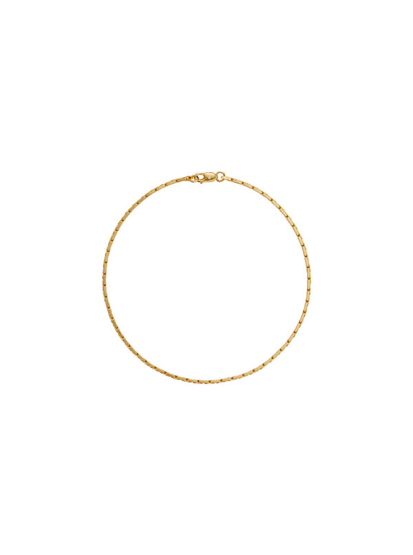 LINNEA, LAB DIAMOND GOLD SNAKE CHAIN ANKLET