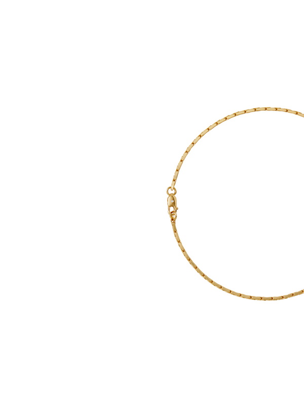 LINNEA, LAB DIAMOND GOLD SNAKE CHAIN ANKLET