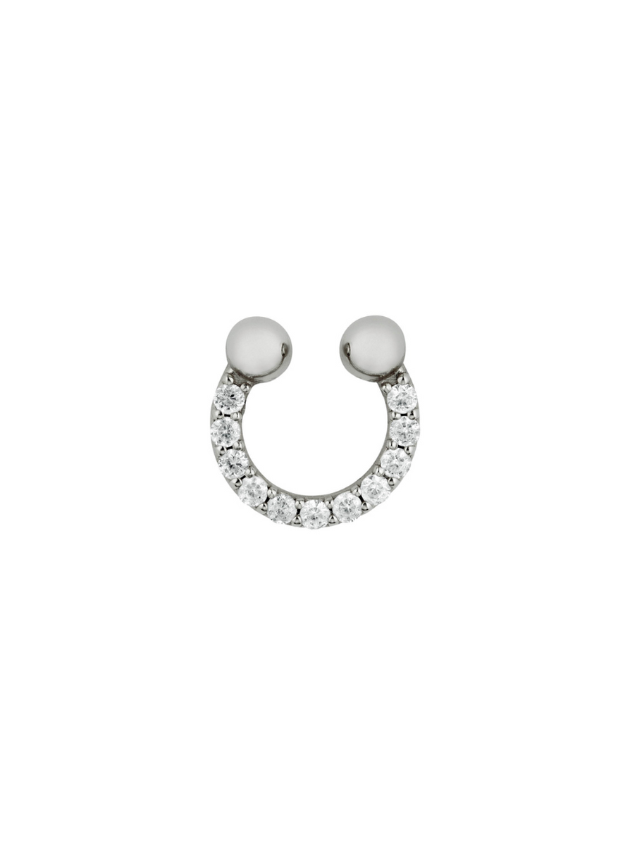 DORSEY PAVÉ SEPTUM CUFF, SILVER