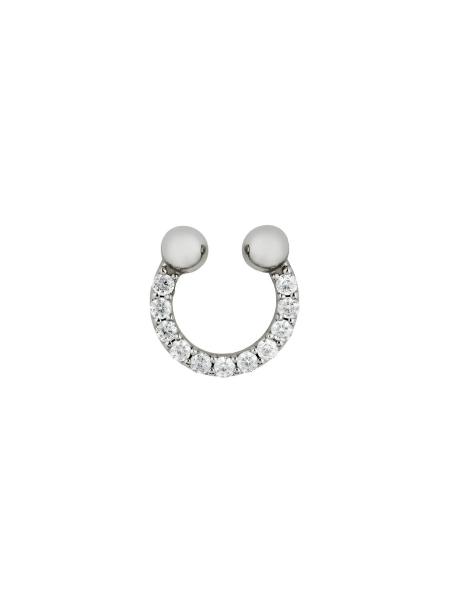 DORSEY PAVÉ SEPTUM CUFF, SILVER