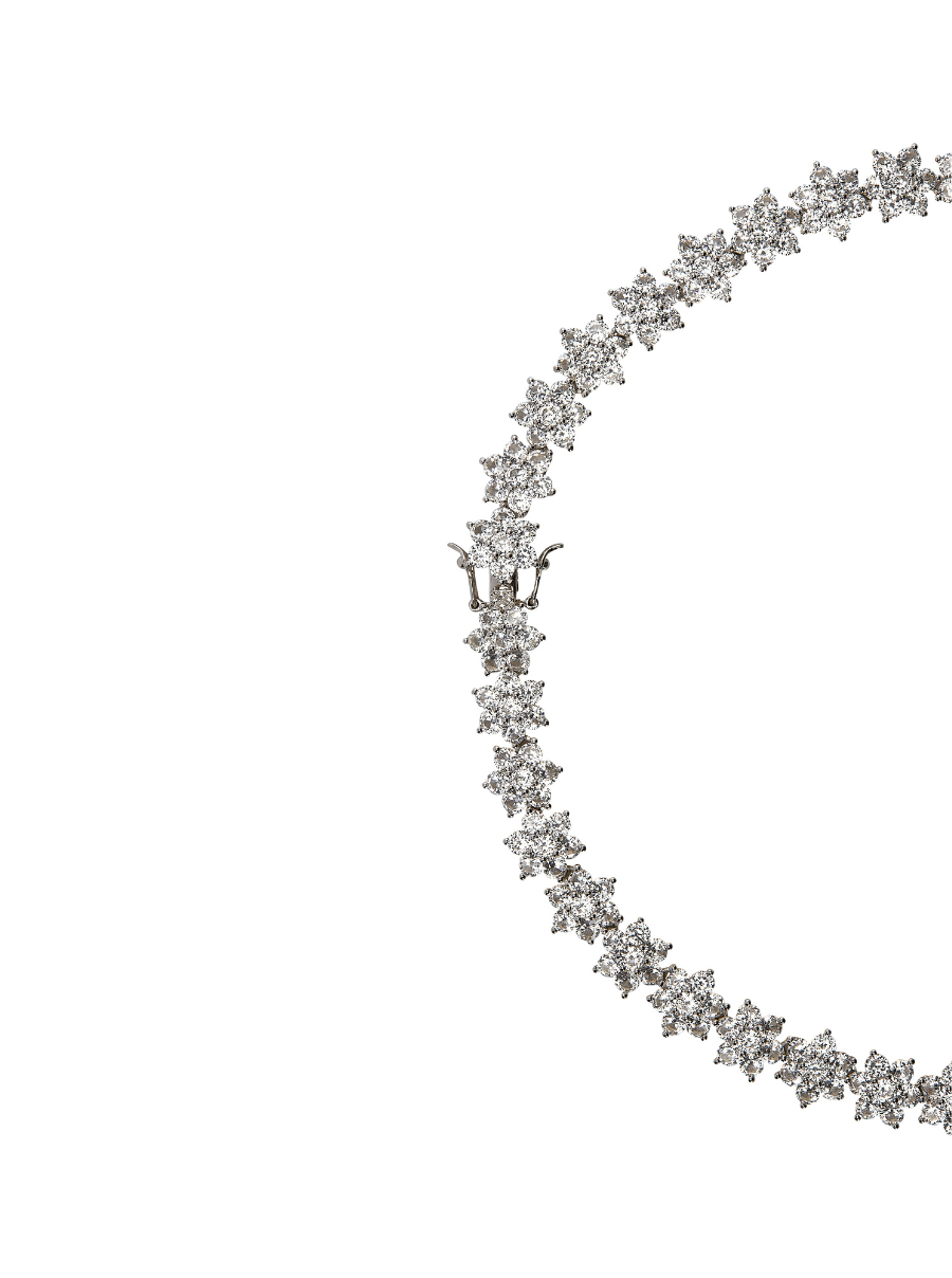 MARGUERITE, LAB WHITE SAPPHIRE COLLAR NECKLACE