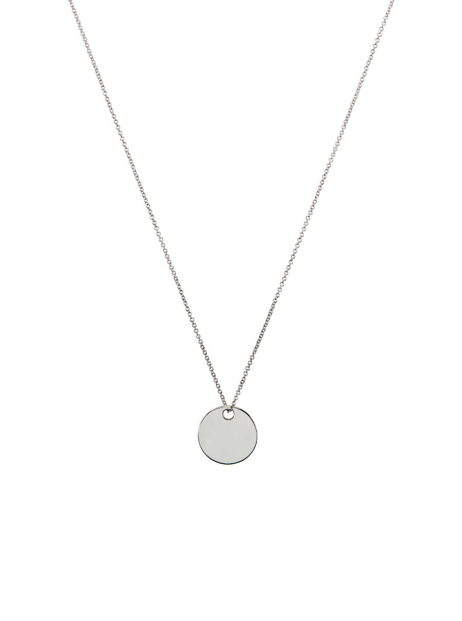 LARGE DISC ID NECKLACE, SILVER