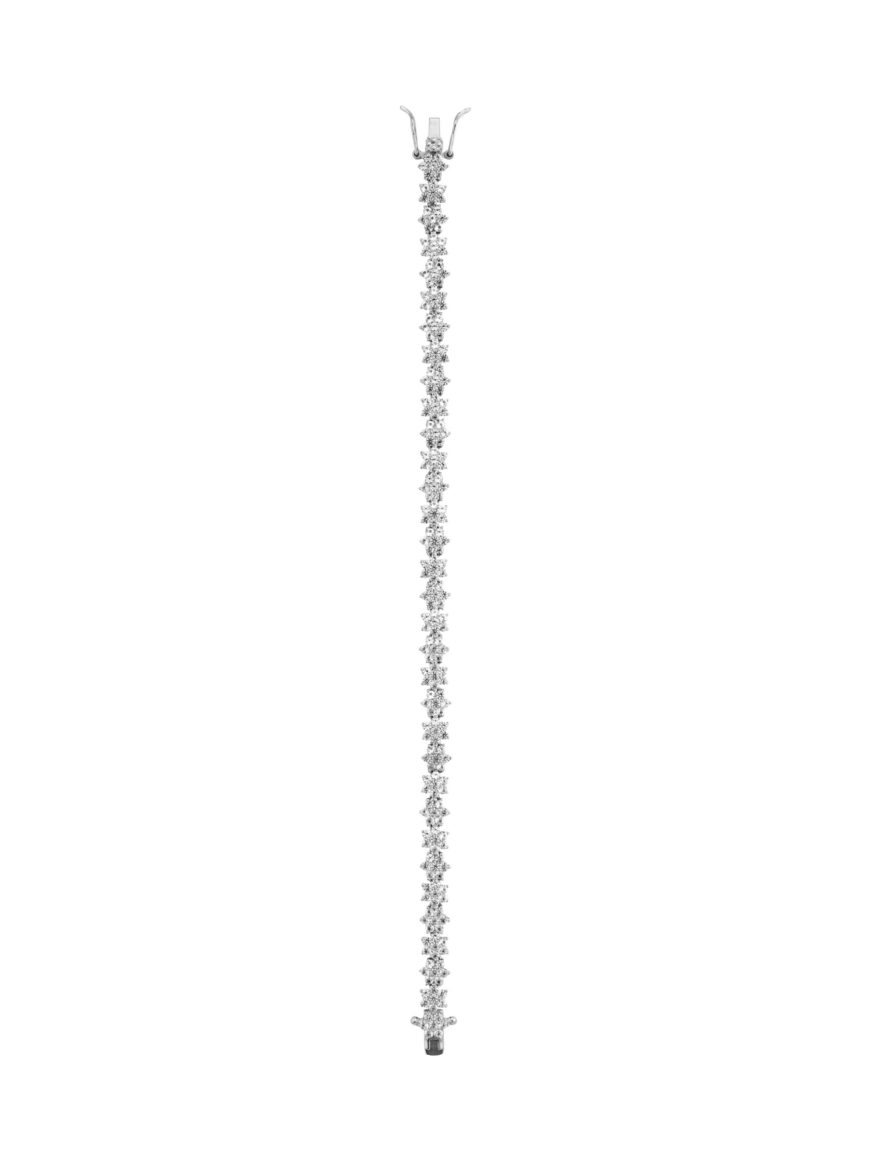 PETITE MARGUERITE, LAB WHITE SAPPHIRE SILVER RIVIÈRE BRACELET