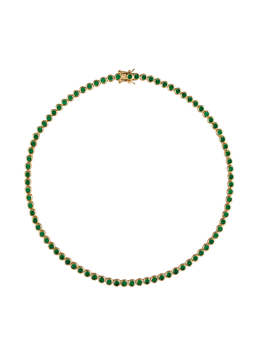 JAMES BEZEL, NANO CRYSTAL EMERALD GOLD RIVIÈRE NECKLACE