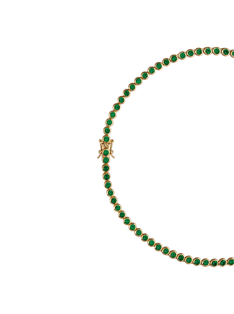 JAMES BEZEL, NANO CRYSTAL EMERALD GOLD RIVIÈRE NECKLACE