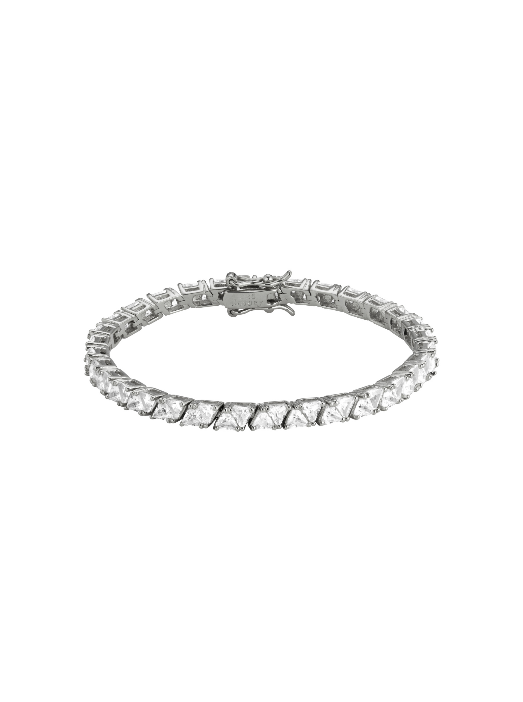 PETITE THEODORA DOUBLE TRILLION, LAB WHITE SAPPHIRE SILVER RIVIÈRE BRACELET