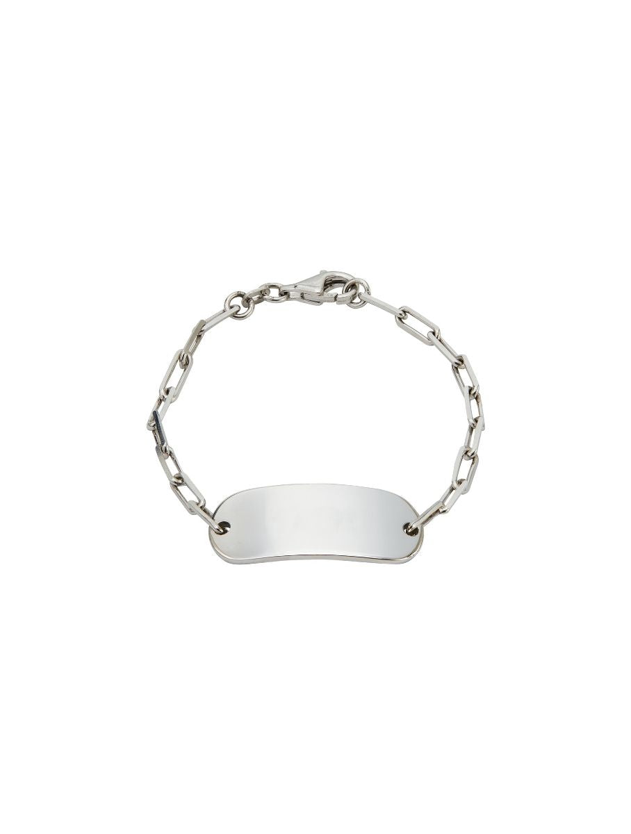 LARGE BAR ID BRACELET, SILVER